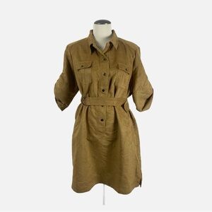 🧥 Jessica Faux Suede Trench Coat Dress with Belt – Size 22W 🧥